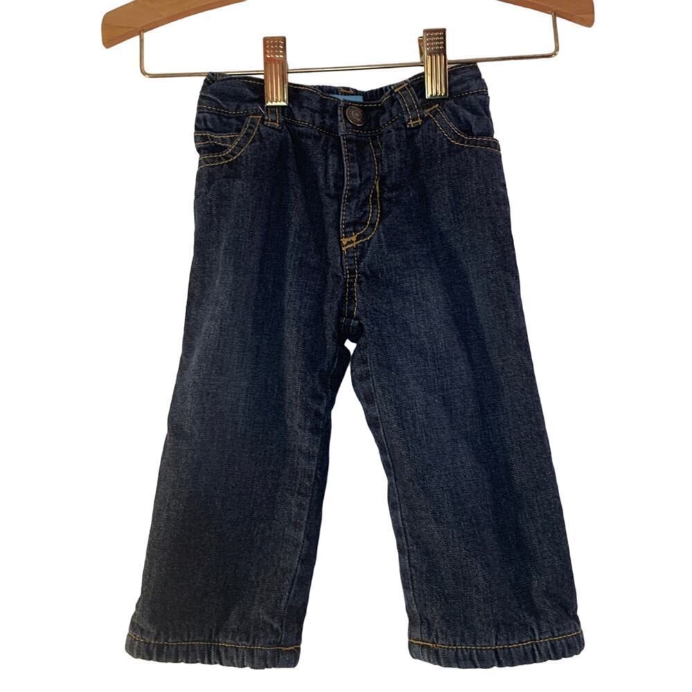 OLD NAVY Boy’s Fleece Lined Dark Wash Jeans / Size: 6-12 Months